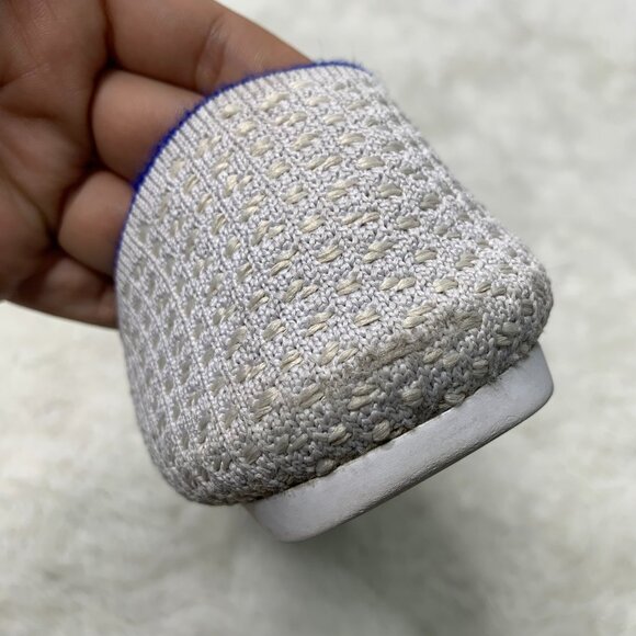 Rothy’s Women's White Gray Honeycomb The Point Toe Ballet Flats Size 9 - Picture 9 of 16